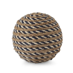 Outside The Box 4" Tan, Navy & Cream Seagrass Ball
