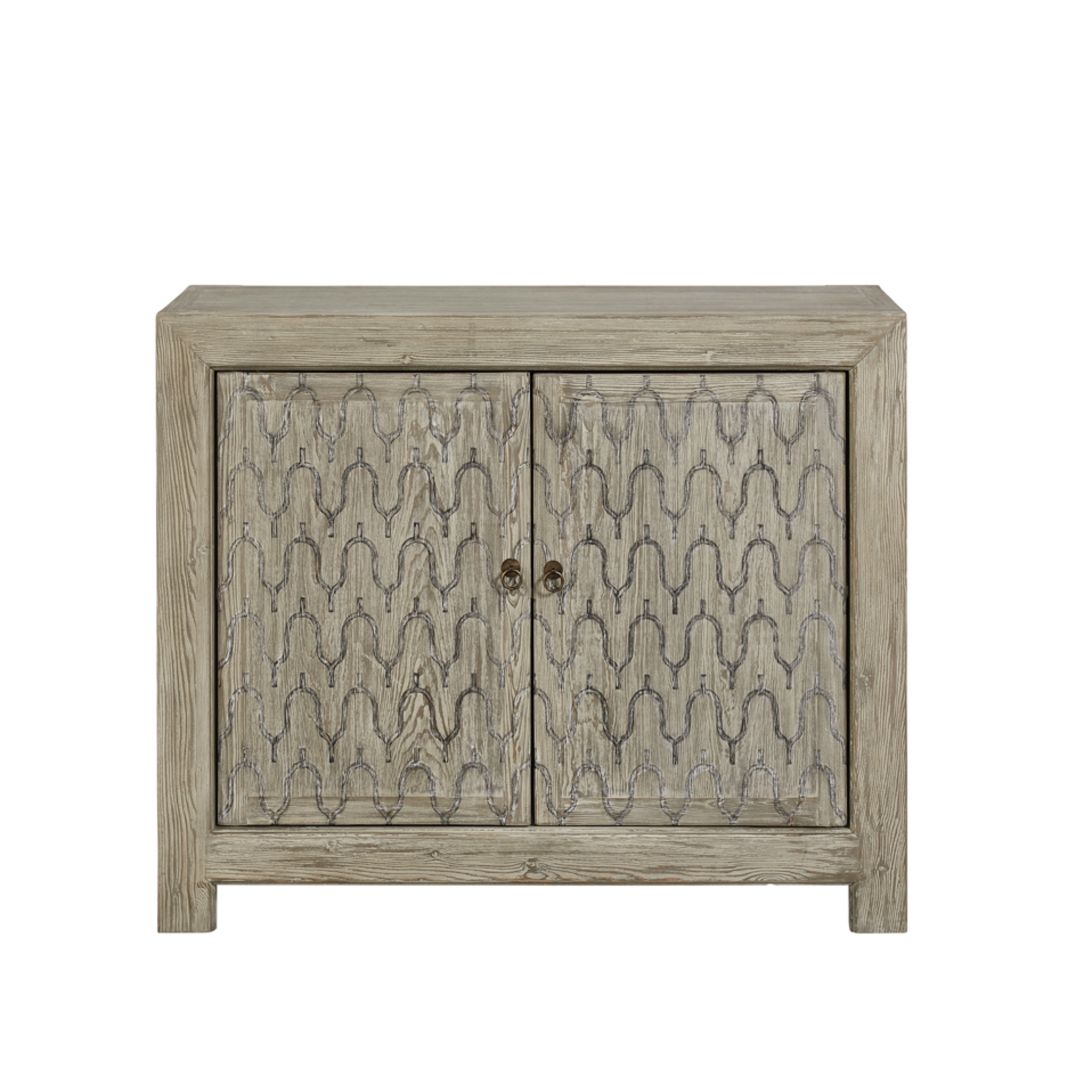 Outside The Box 45x18x37 Keeler Solid Wood Flame Stich 2 Door Chest