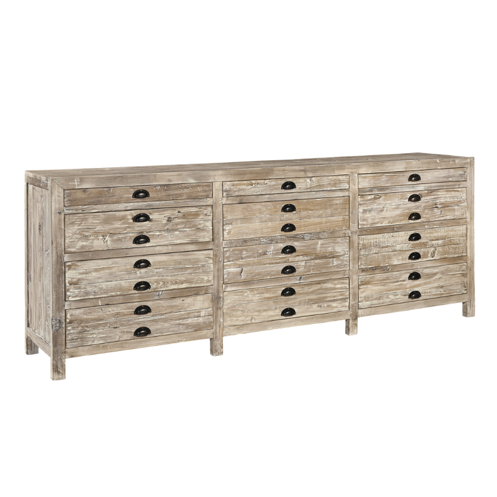 Outside The Box 90x19x35 Apothecary Solid Reclaimed Elm Chest