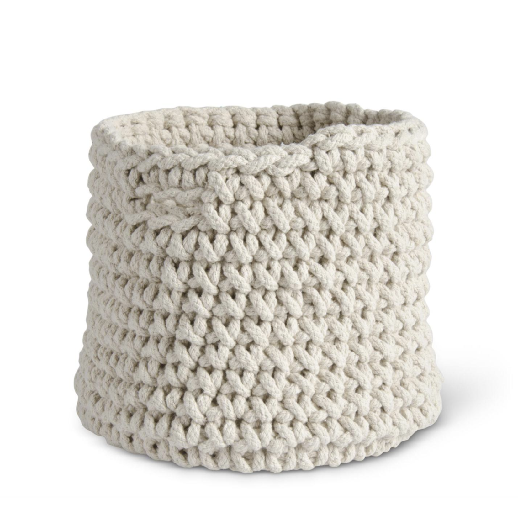 Outside The Box 11" Set of 3 Cream Woven 100% Cotton Rope Baskets