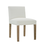 Outside The Box Odessa Chalk White Kid Proof Upholstered Performance Fabric Armless Dining Chair 1094