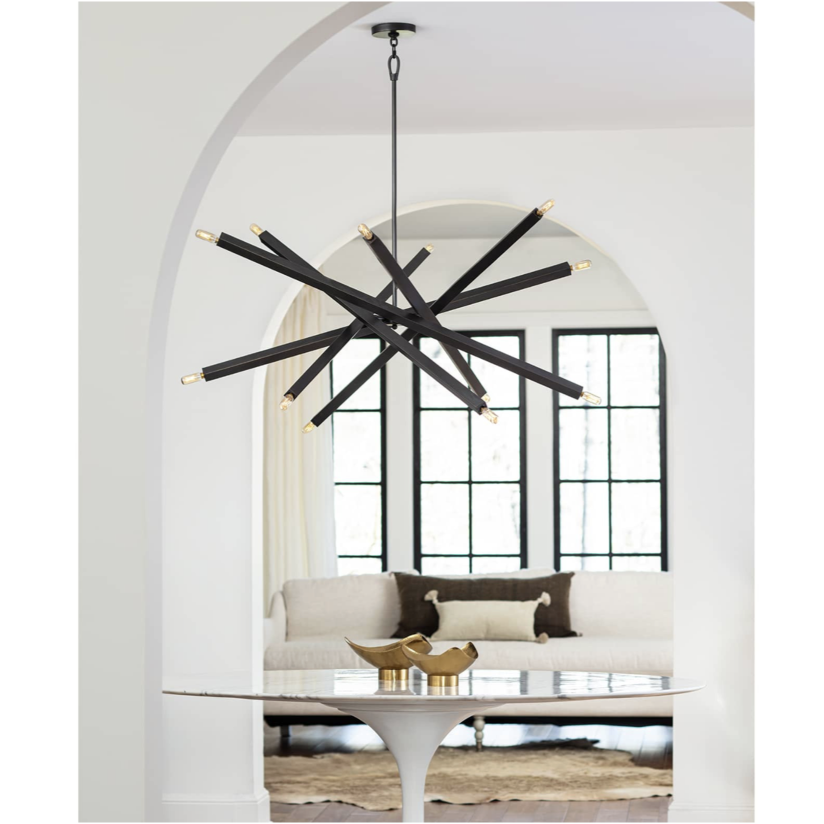 Outside The Box 41" Regina Andrew Viper Black Bronze  Chandelier