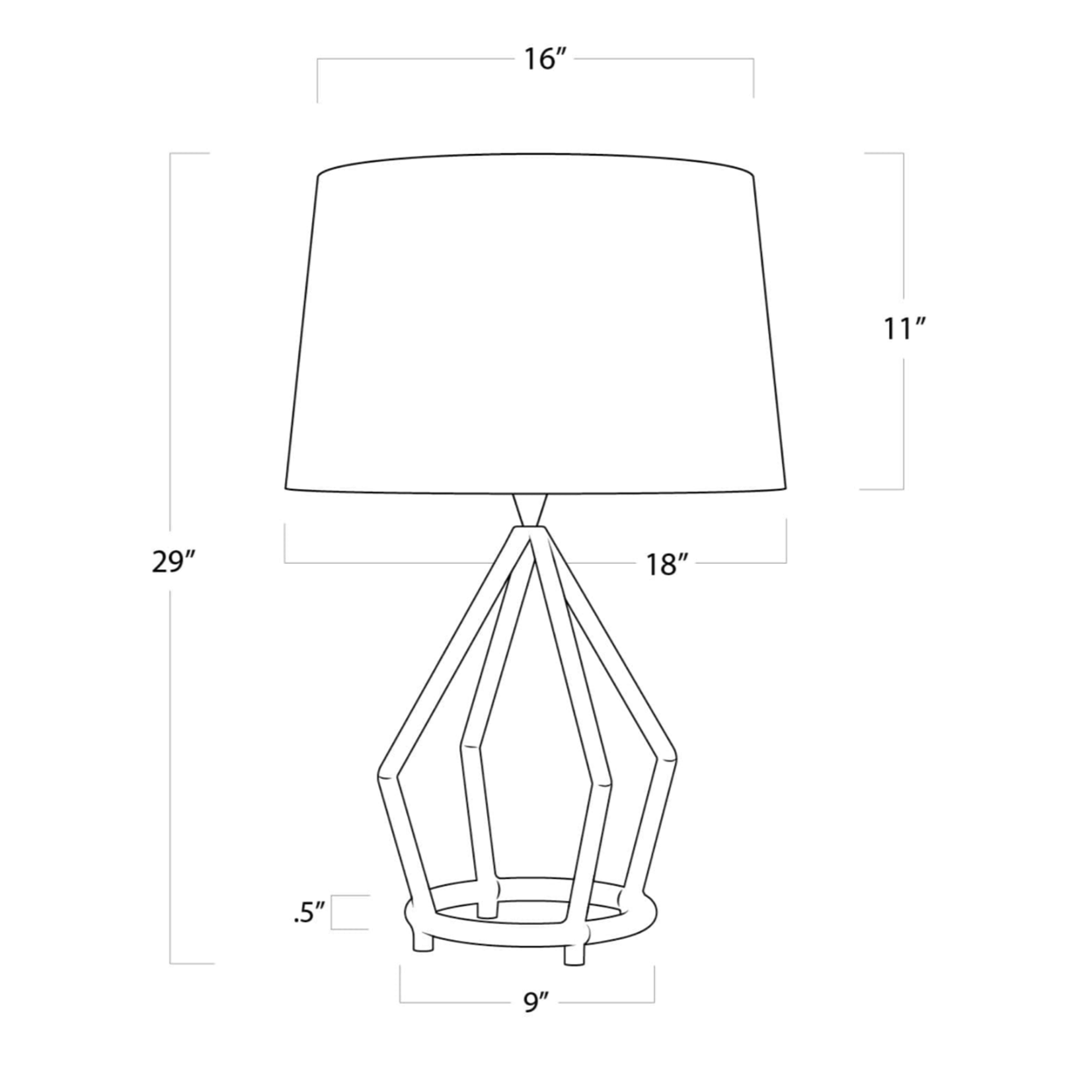 Outside The Box 29" Regina Andrew Bimini Natural Ratten Table Lamp