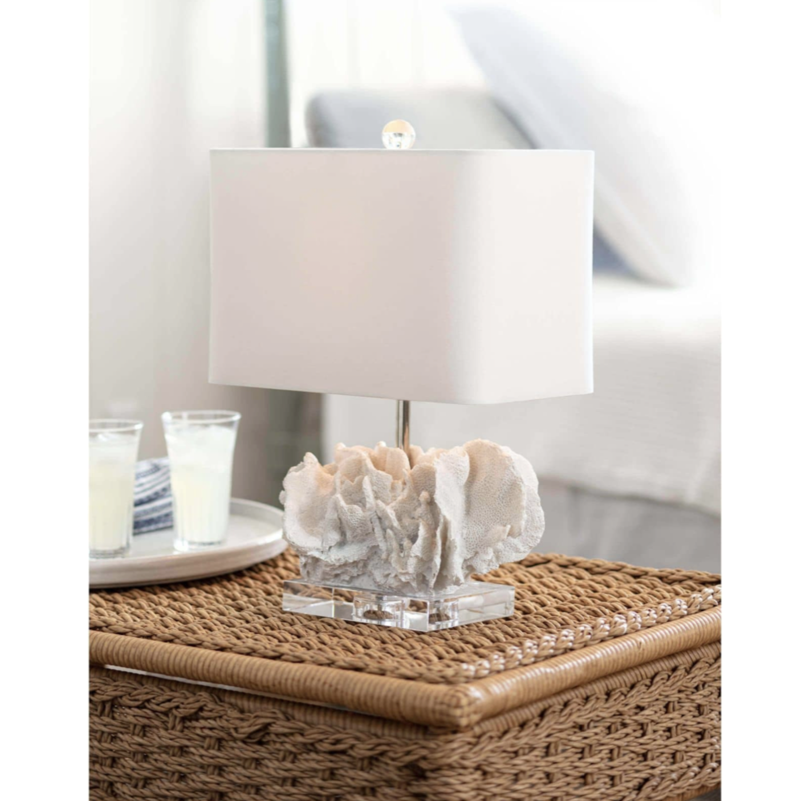 Outside The Box 17" Regina Andrew Caribbean White Coral Table Lamp