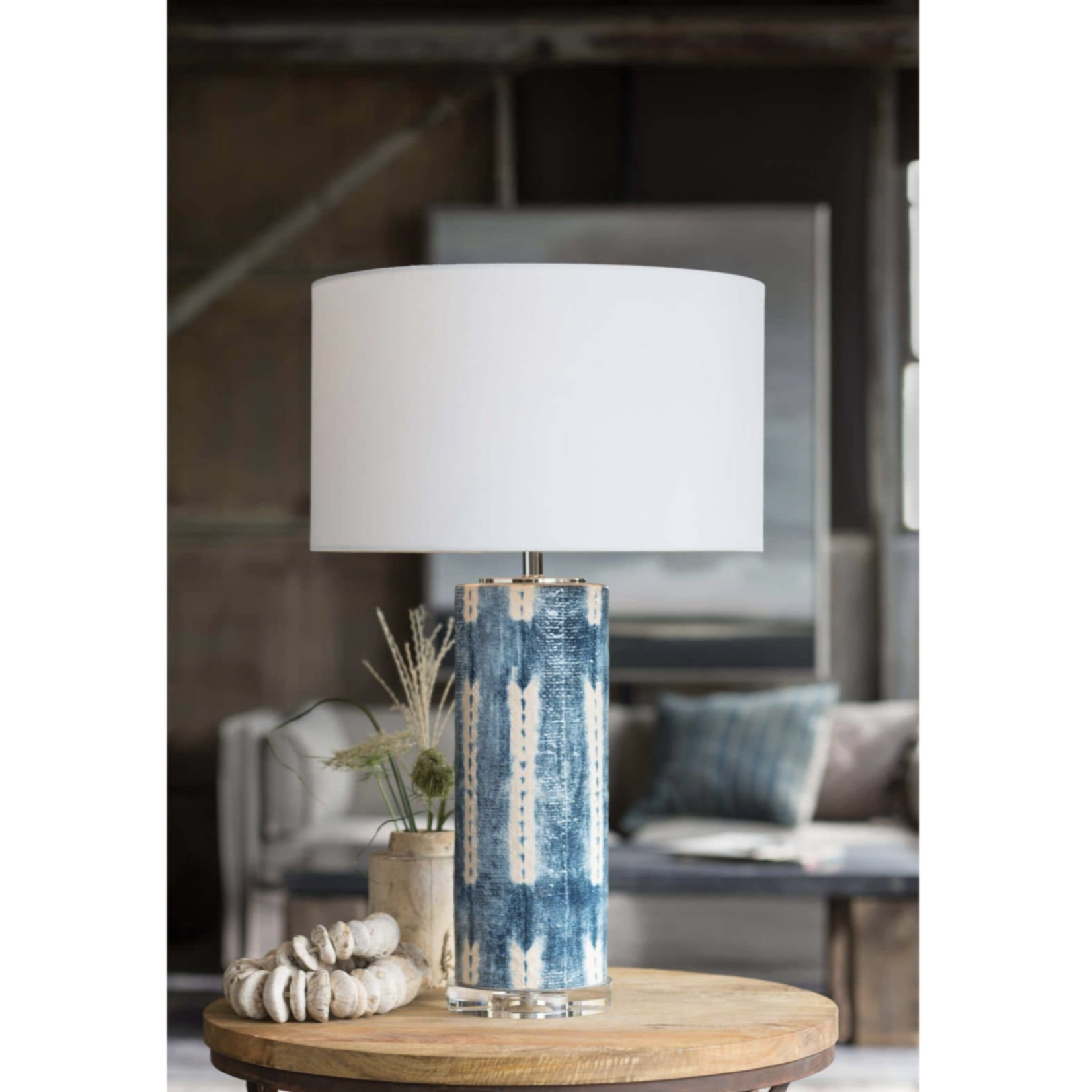 Outside The Box 28" Regina Andrew Mali Blue Ceramic Table Lamp