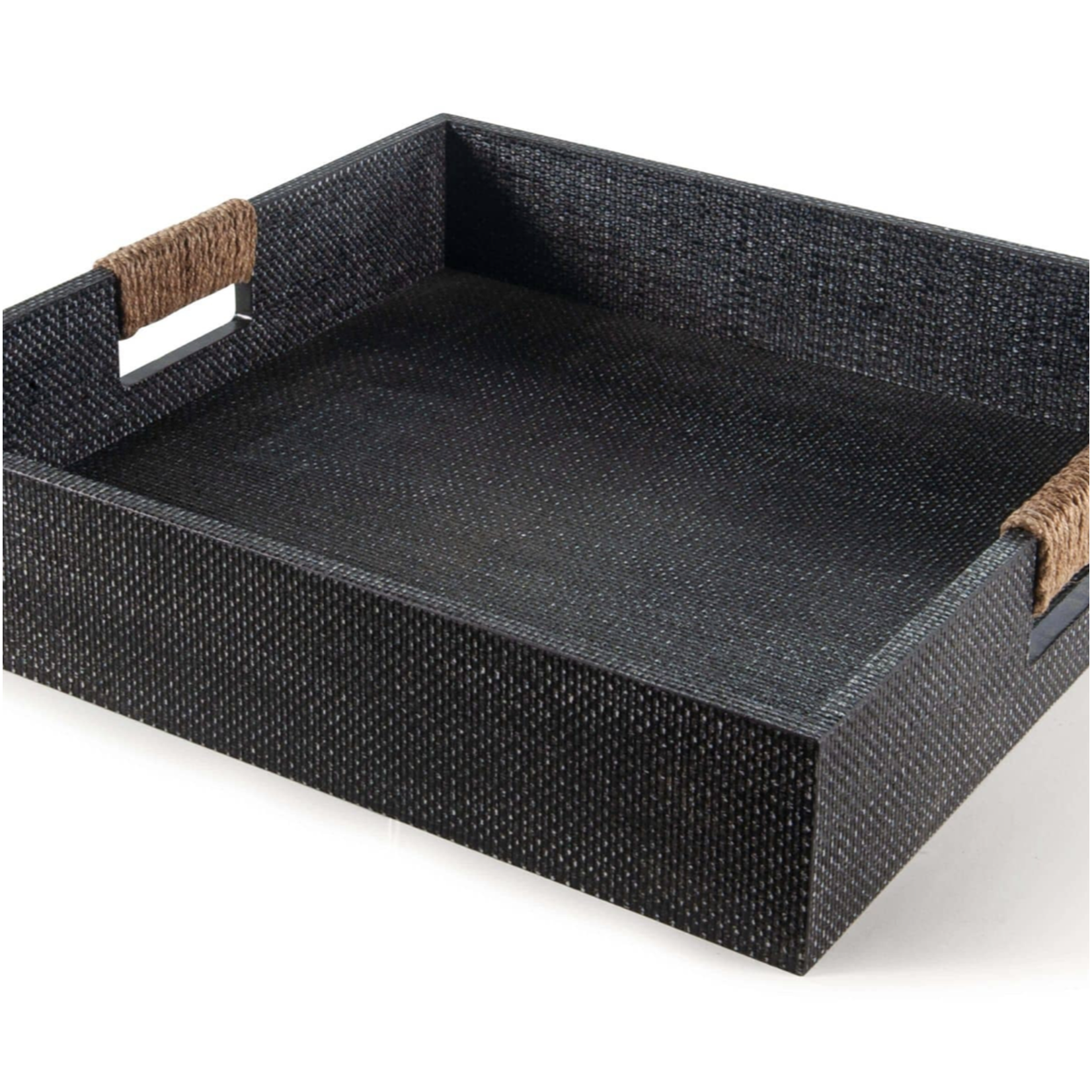 Outside The Box 18" Regina Andrew Logia Resin Square Tray Large In Gray