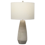 Outside The Box 28" Uttermost Volterra Taupe & Gray Distressed Ceramic Table Lamp