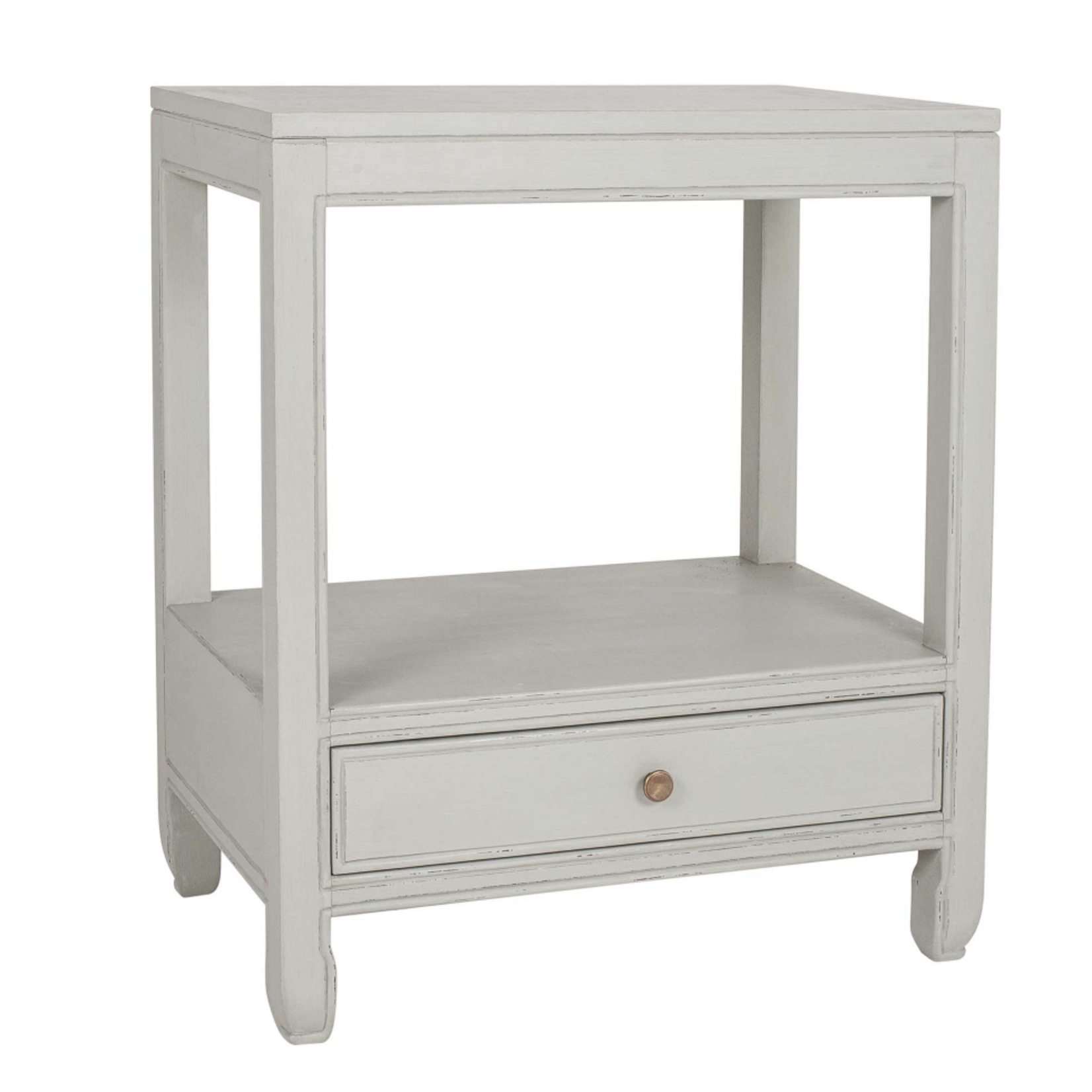 Outside The Box 24x16x28 Bay Side Gray Wash Solid Wood Side Table