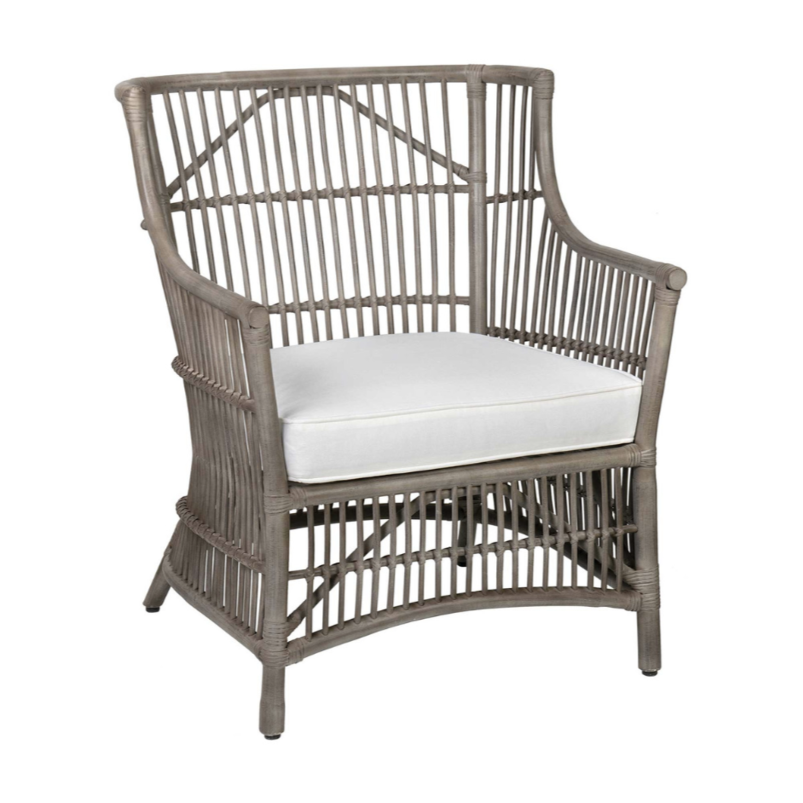 Outside The Box Winston Vintage Gray Rattan Occasional Chair