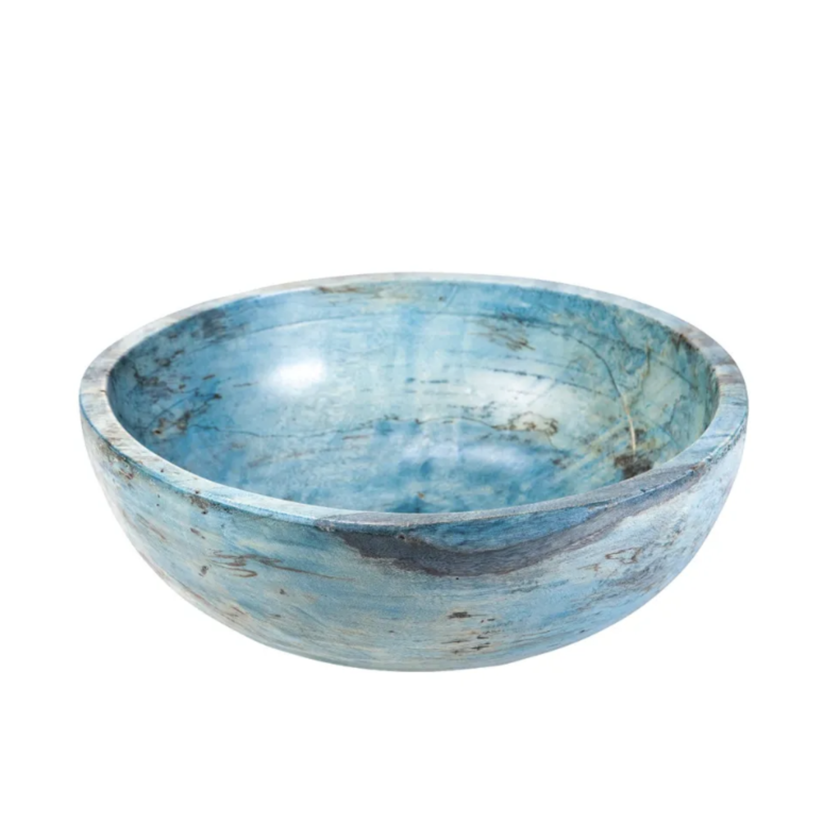 Outside The Box 16" Miami Blue Solid Tamarind Wood Bowl