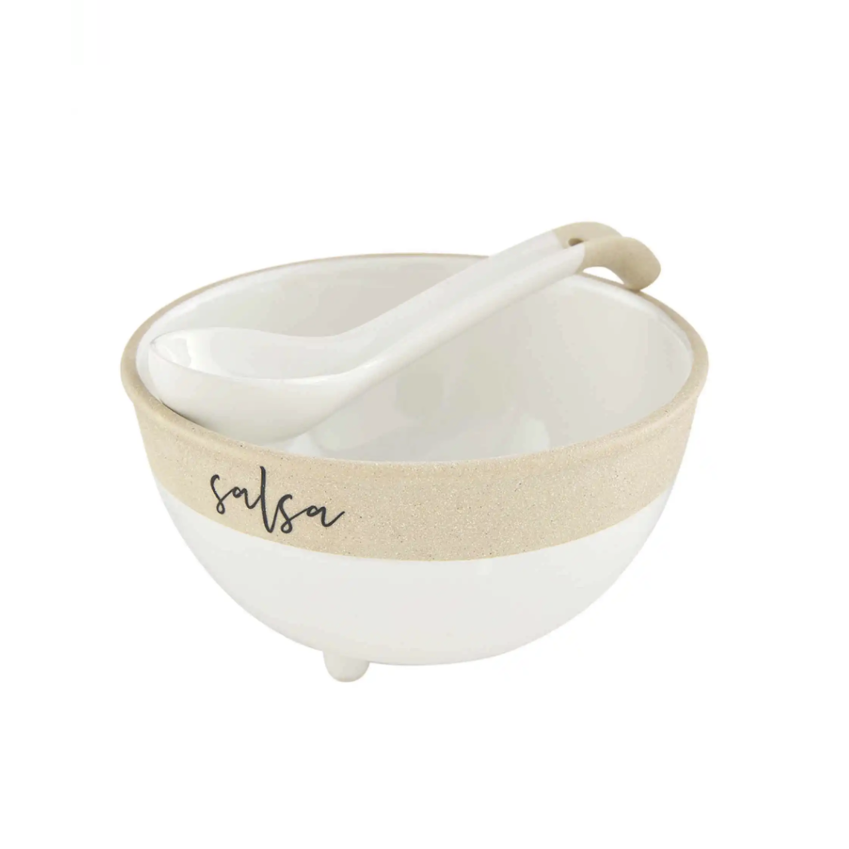 Outside The Box 6" Farmstead "Salsa" Dip Bowl & Spoon Set