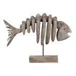 Outside The Box 25x4x18 Bone Fish Gray Driftwood Decorative Sculpture