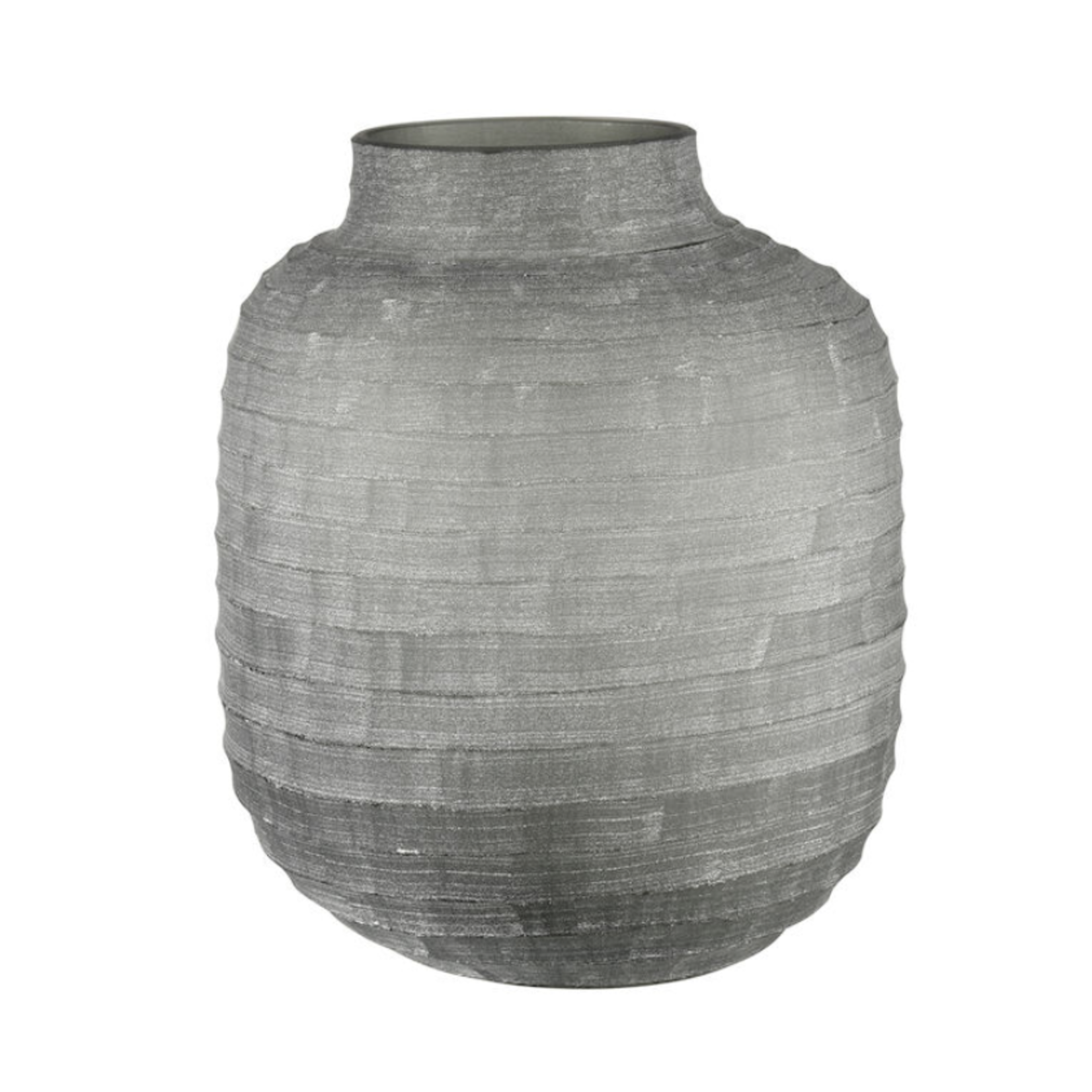 Outside The Box 11" Otto Matte Gray Frosted Glass Vase