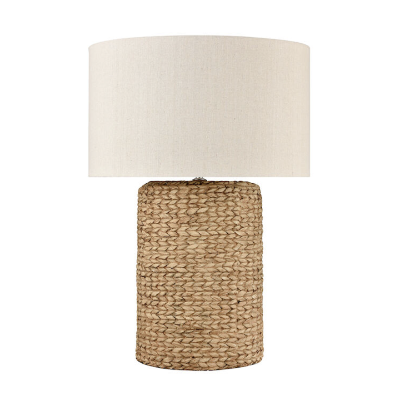 Outside The Box 26" Wefen Woven Rattan & Concrete Table Lamp