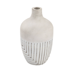 Outside The Box 12" Drake Matte White Mango Wood Vase