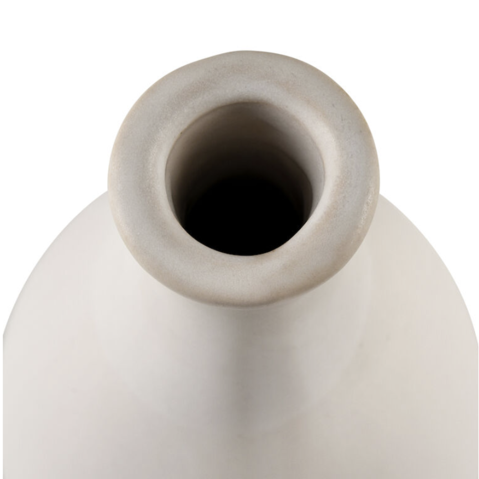 Outside The Box 14x4 Faye White Ceramic Vase