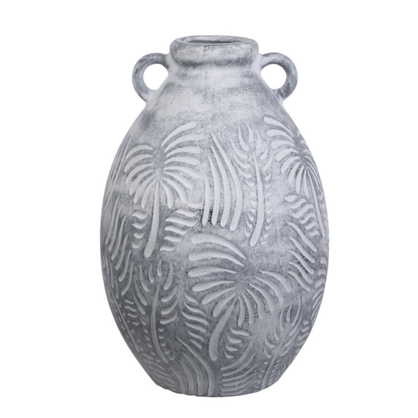 Outside The Box 16" Breeze Antique Gray Earthware Amphora Vase