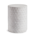 Outside The Box 18" Granada White Bee Hive Pattern Stool