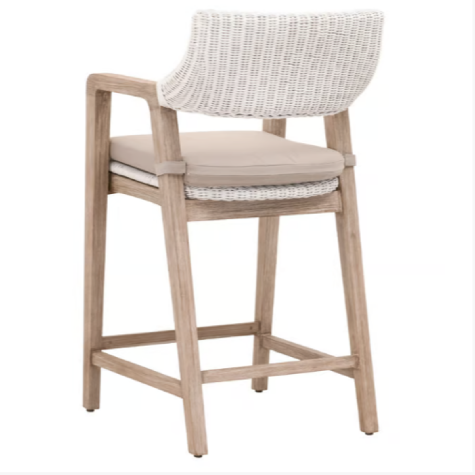 Outside The Box 27" Essentials For Living Lucia White W/ Arm Counter Stool