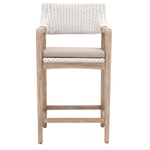 Outside The Box 27" Essentials For Living Lucia White W / Arm Counter Stool
