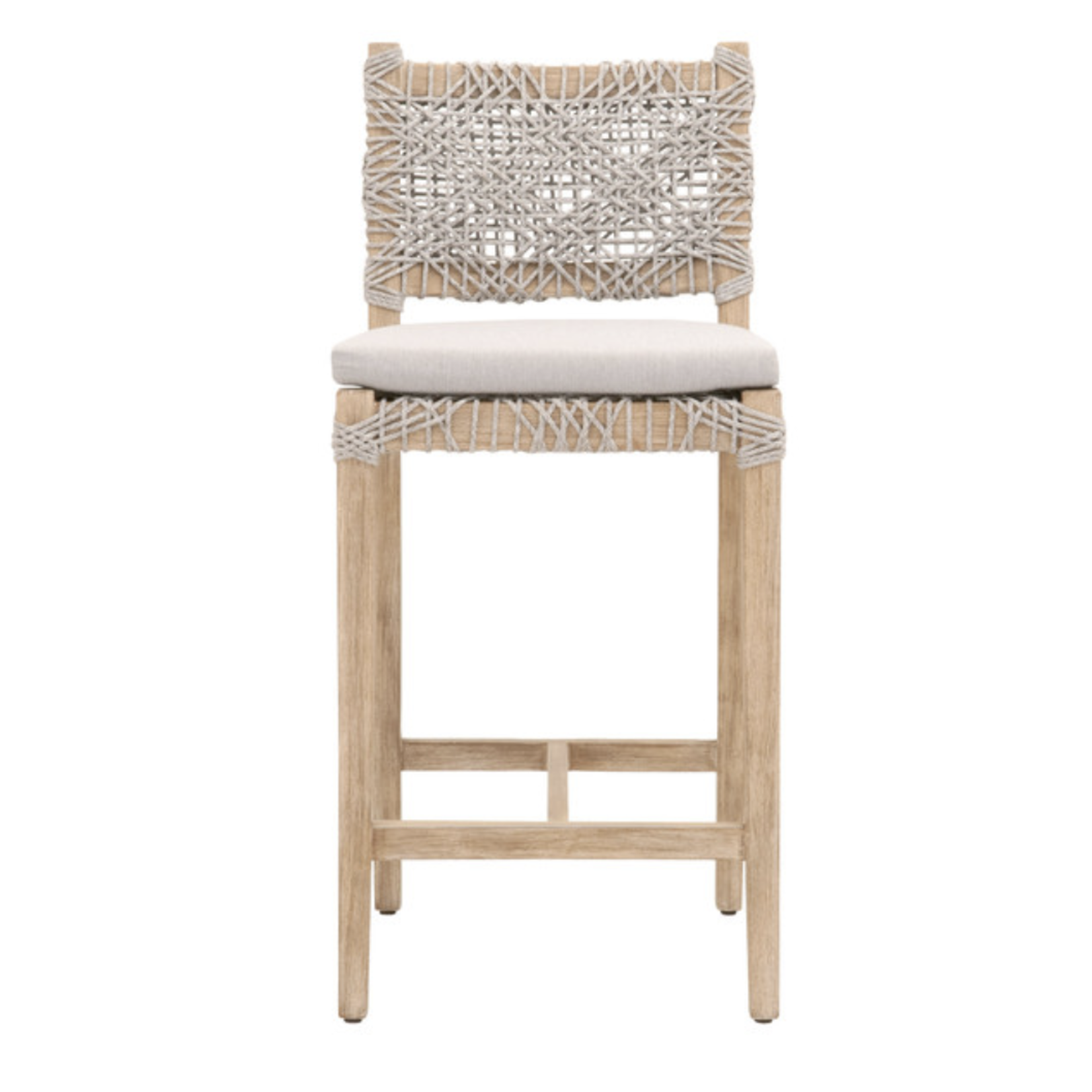 Outside The Box 28" Costa Taupe Rope Counter Stool