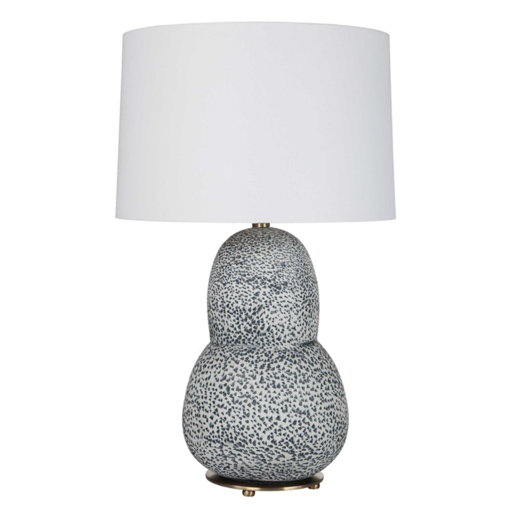 Outside The Box 28" Uttermost Peanut Azure & White Textured Table Lamp