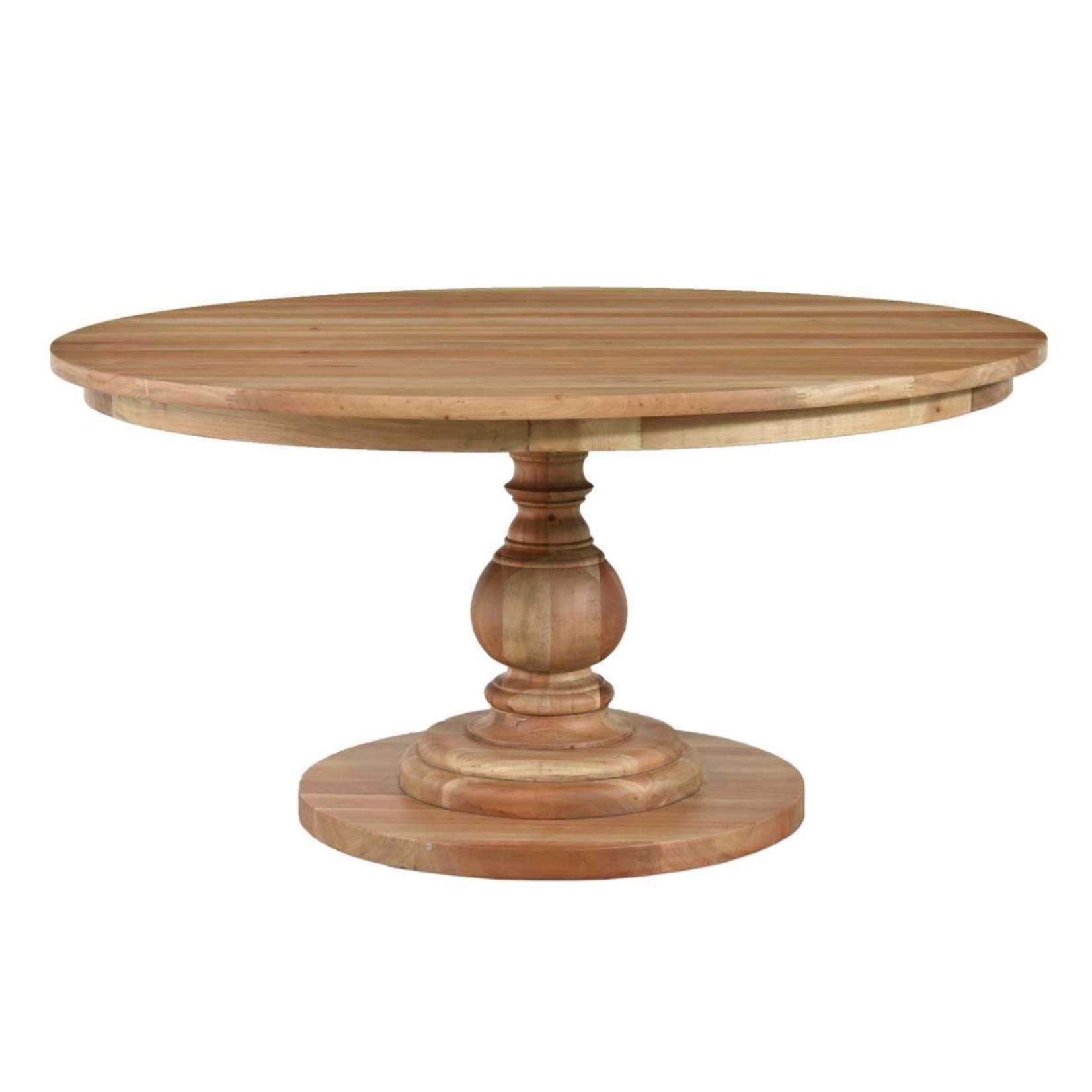 Outside The Box 60" Goucho Mahogany Round Trestle Dining Table In Fruitwood Finish