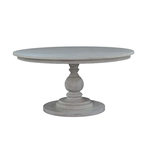 Outside The Box 60" Goucho Mahogany Round Trestle Dining Table In Off White