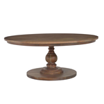 Outside The Box 72" Goucho Mahogany Round Trestle Dining Table In Straw Finish