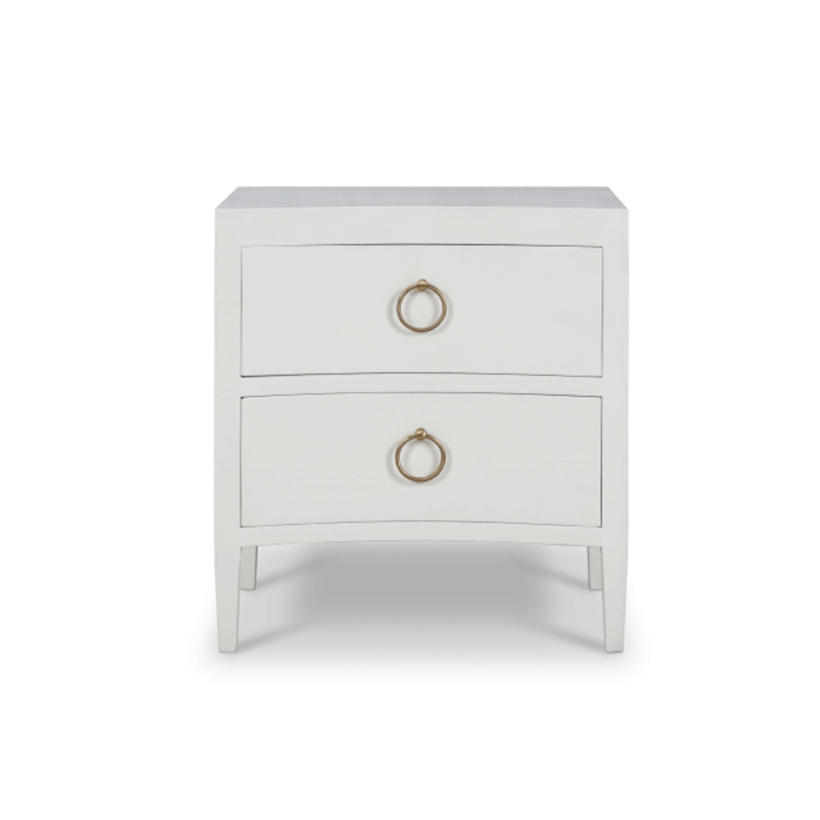 Outside The Box 26x19x28 Set Of 2 Morning White Linen Wrapped Mahogany Nightstand