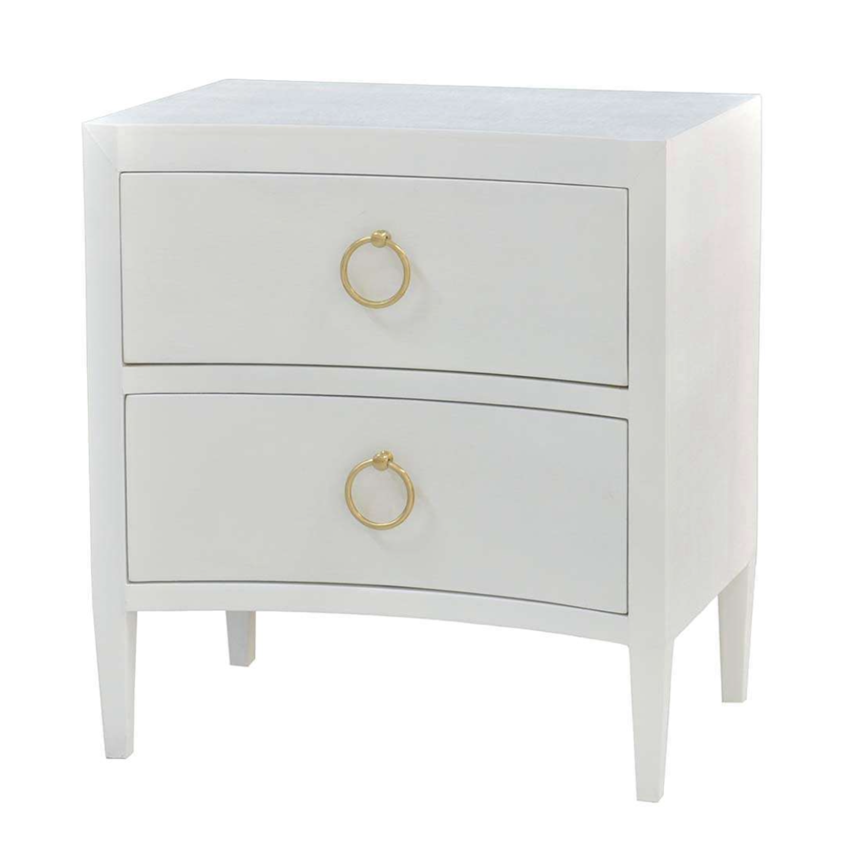 Outside The Box 26x19x28 Set Of 2 Morning White Linen Wrapped Mahogany Nightstand
