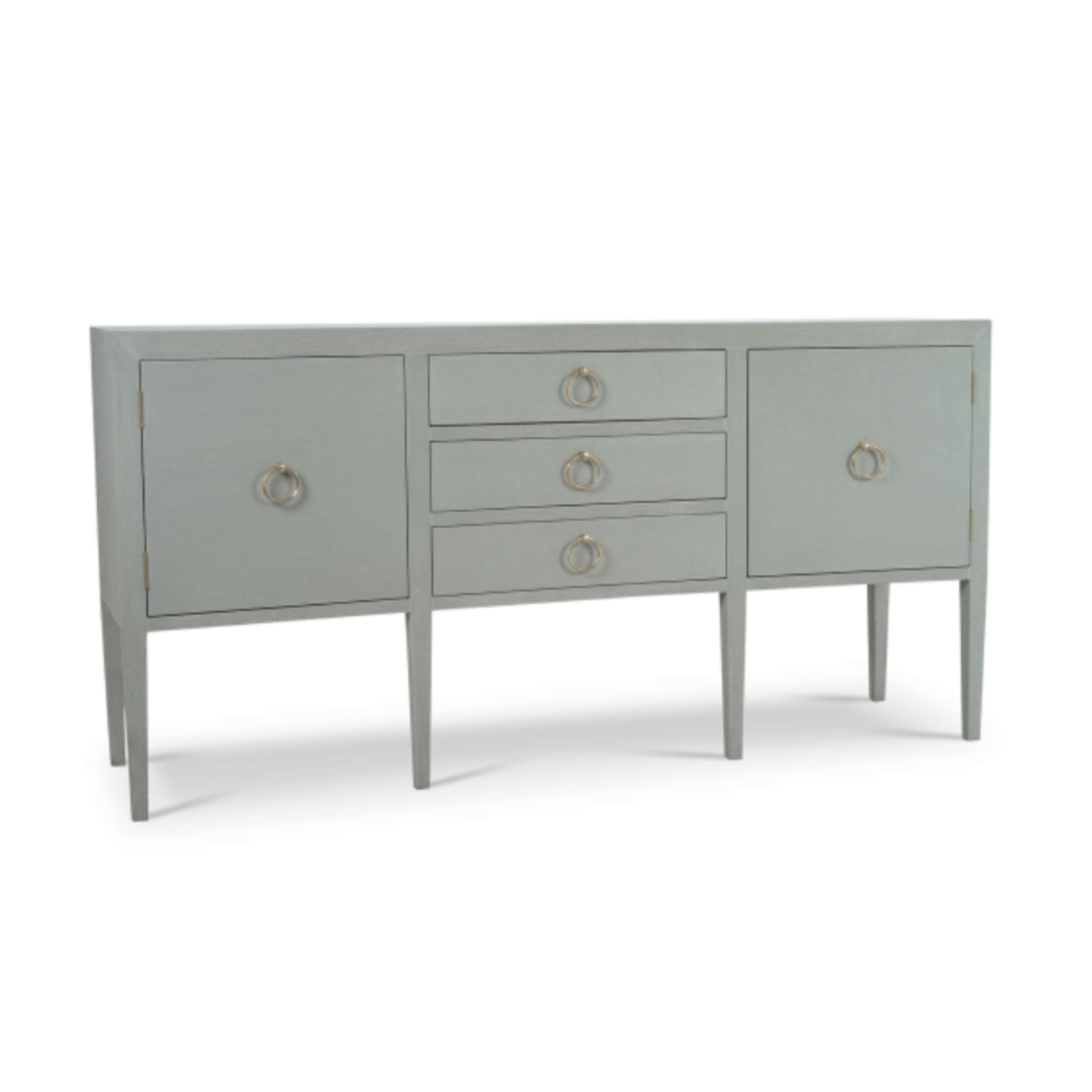 Outside The Box 80x21x40 Westminster Concave Linen Wrapped Sideboard In Pale Blue - FPBE