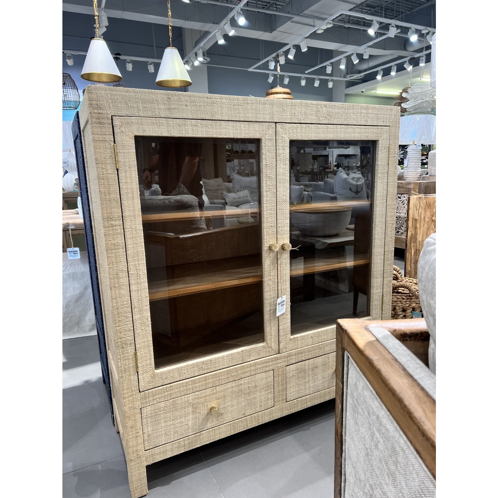 Outside The Box 43x16x48 Kagu Natural Raffia 2 Door Sideboard - RFRW