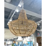 Outside The Box 34" Metz Natural Rattan Chandelier