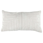 Outside The Box 26x14 DV Aubry Ivory Hand-Pleated Velvet Pillow