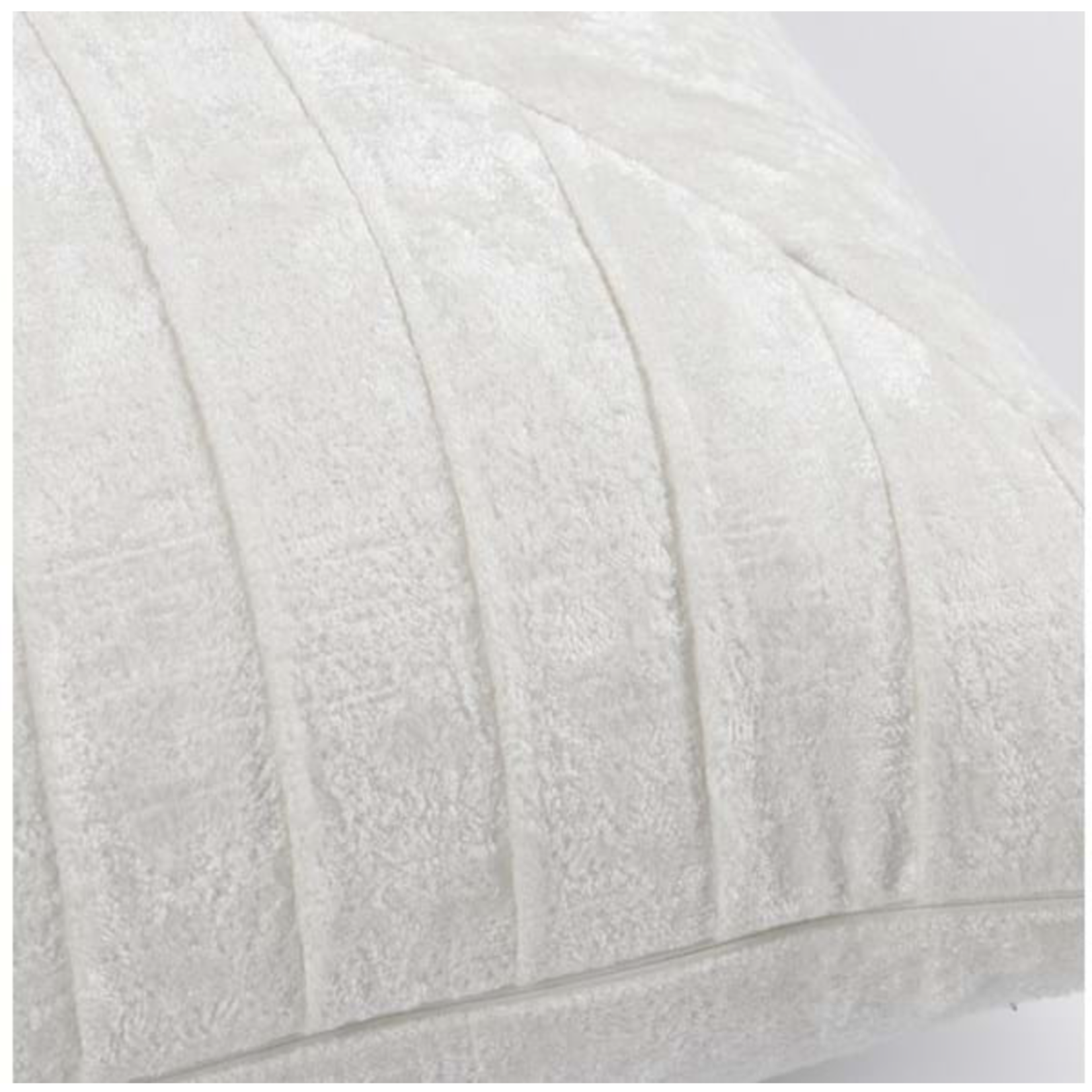 Outside The Box 26x14 DV Aubry Ivory Hand-Pleated Velvet Pillow