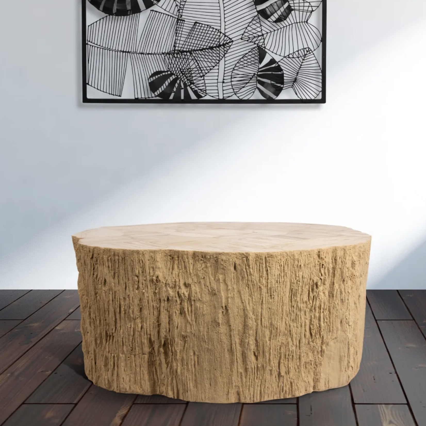 Outside The Box 36x16 Rocky Natural Round Coffee Table