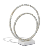 Outside The Box 16" Natural Oyster Ring Table Sculpture With Stand