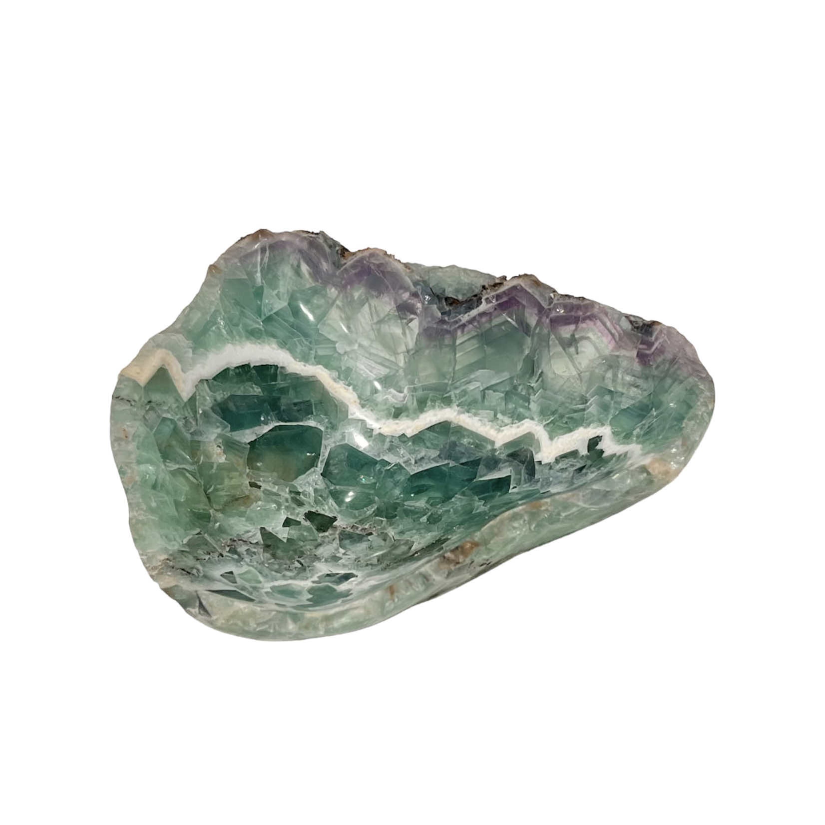 Outside The Box 9" Fluorite Hand-crafted Live Edge Bowl
