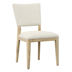 Outside The Box Lucile Light Sand Cotton Blend & Solid Oak Wood Dining Chair