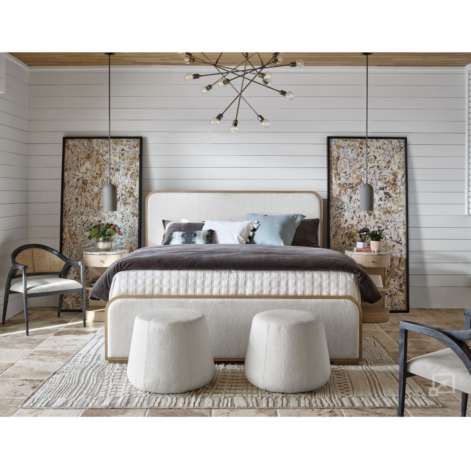 Outside The Box 81x88x56 Nomad Snow Performance Fabric King Bed