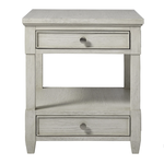 Outside The Box 23x26x26 Escape Light Gray Solid Wood Side Table