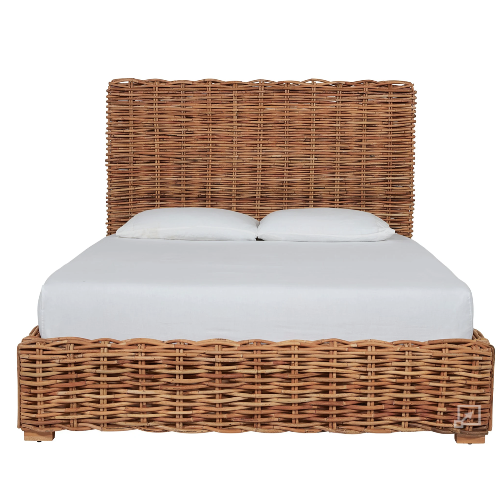 Outside The Box 69x94x58 Coastal Key Woven Rattan Queen Bed