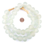 Outside The Box 30" Clear Recycled 24mm Glass Beads