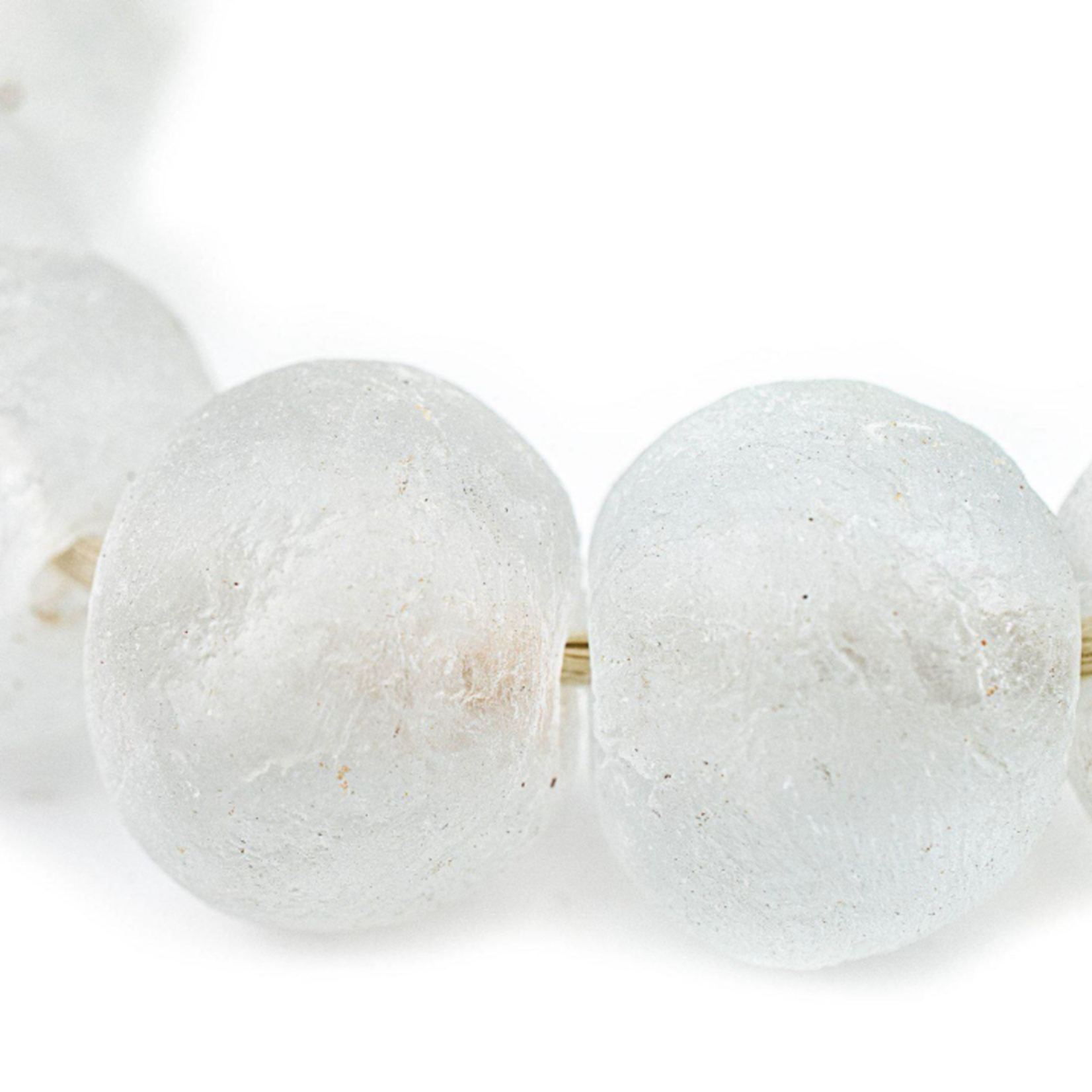 Outside The Box 30" Clear Recycled 35mm Glass Beads