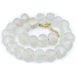 Outside The Box 30" Clear Recycled 35mm Glass Beads