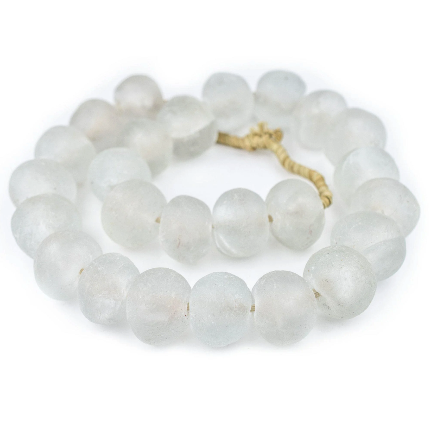 Outside The Box 30" Clear Recycled 35mm Glass Beads