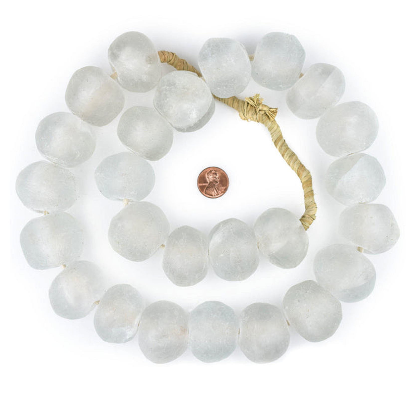 Outside The Box 30" Clear Recycled 35mm Glass Beads