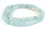 Outside The Box 25" Speckled Blue Recycled 14mm Glass Beads
