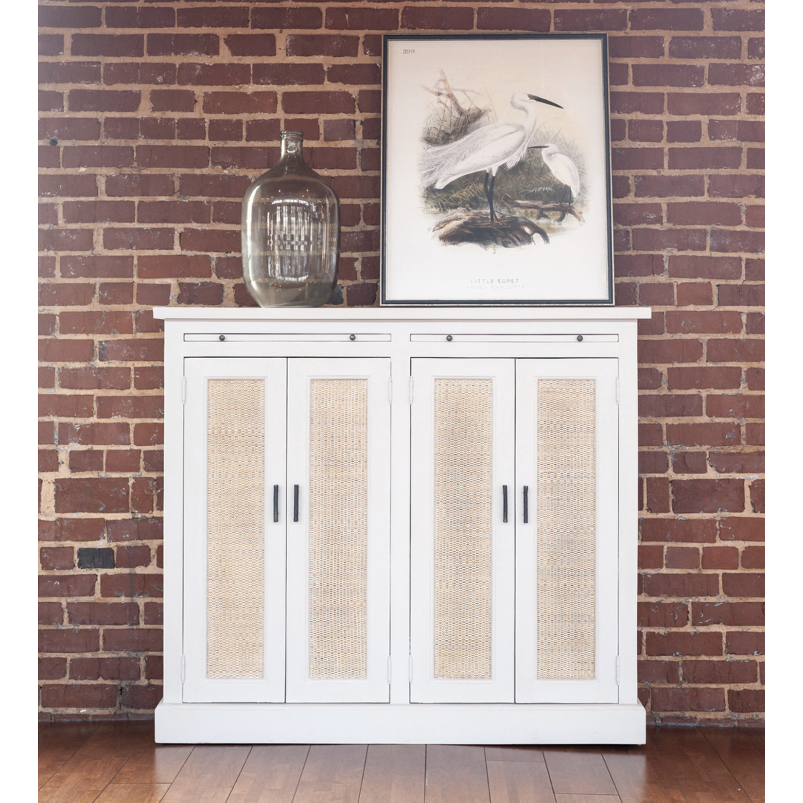 Outside The Box 51x12x45 Camden Slim 2 Door Rattan Cabinet